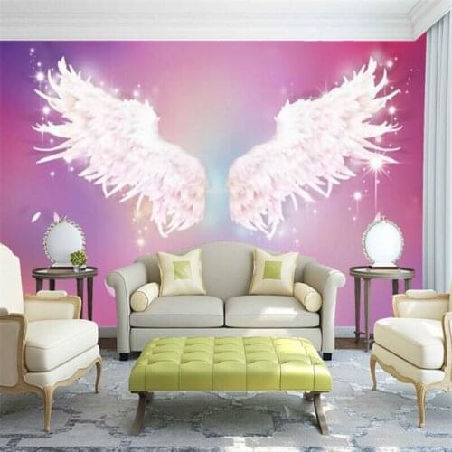 Beibehang Custom Photo Wallpaper 3D Mural Living Room Bedroom Angel wings Wall Papers Home Decor Wall covering Home Decoration