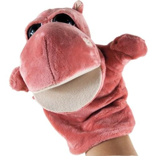 BOLAFYNIA Children Hand Puppet Toys kid baby plush Stuffed Toy red hippo big mouth for Christmas birthday gifts