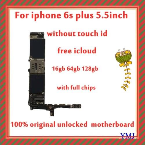 For iphone 6s plus motherboard unlocked, Original motherboard for iphone 6 S Plus 128gb 64gb 16gb free icloud with full chips