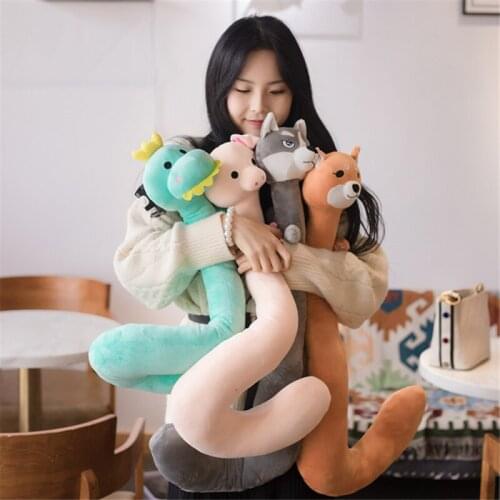 Multifunctional Portable Lazy U-shaped Pillow Mobile Phone Bracket Short Plush Animal Chai Dog Creative U-shaped Neck Pillow