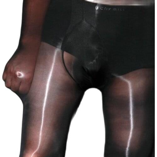 Mens Pantyhose Tights Sleek God Pants Ultra-Thin Sexy Trousers Mercerizing Stealth Butt Lift Anti-Friction Temptation Pants