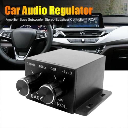 On salling! Car Audio Regulator Amplifier Bass Subwoofer Stereo Equalizer Controller 4 RCA 150Hz-40Hz 0db to -12db Wholesale