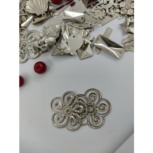 NESLİSH 25 PCS Round brass jewelery Gold silver Color Plated Brass Tree leaf Charms Pendant Diy Jewelry Findings Earrings Access