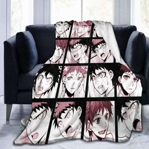 Danganronpa-Monokuma-Hajime-Collage Blanket Ultra Soft Flannel Fleece All Season Light Weight Living Room Bedroom Warm Decor