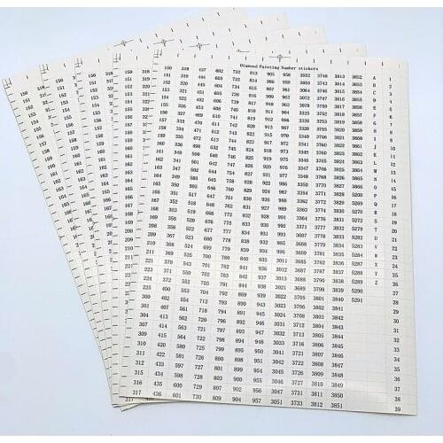 A4 Size DMC447 Grids Diamond Painting Tools Number Label Stickers for Diamond Painting Storage Box Accessory Tools