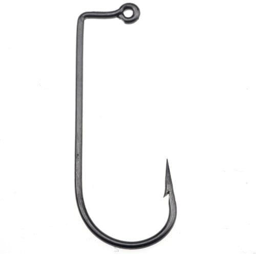 Rompin 50PCS/lot Aberdeen Offset Jig Fishing Hook High Carbon Steel 90 Degree Shank Bent Saltwater Jig Hooks size 6-4/0