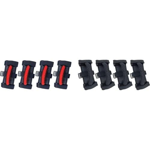 4Pcs/Pack Roll Bar Paracord Grab Handles Grip Handles for Jeep Wrangler JK TJ JL CJ YJ 1985-2021 JT UTV ATV