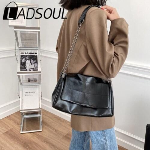 LADSOUL Soft PU Leather Chain Crossbody Bags For Women Fashion Sac A Main Female Shoulder Messenger Bag Handbags Bolsa Feminina