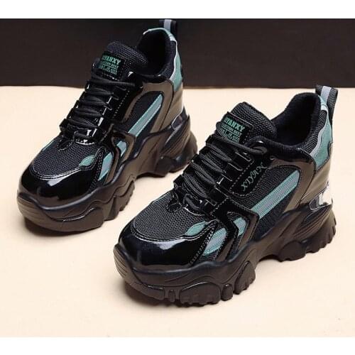 Womens shoes all-match new style single shoes old shoes casual sports shoes increased thick-soled casual ladies high heels X726