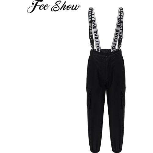Kids Girls Child Suspenders Trousers 2021 New Fashion Girls Overalls Long Pants Outfit Sports Cargo Pants For Teenage Girl 6-16Y
