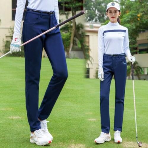Winter Women Golf Pants High Elasticity Fleece Warm Trousers Female Full Length Pants Trouser Pencil Golf/Tennis Pant D0676