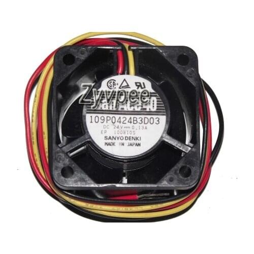 40X40X28MM 109P0424B3D03 24V 0.13A 3Wires 4CM Cooling Fan