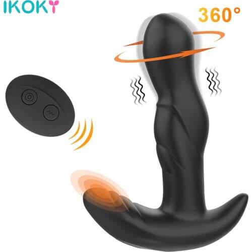 Anal Plug Vibrator G-Spot Stimulation 360 Degree Rotation Sex Toy For Men Prostate Massager Male Masturbator Vibrating Butt Plug