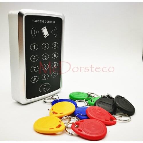 Standalone Access Controller with 10pcs EM keychains RFID Access Control Keypad digital panel Card Reader For Door Lock System