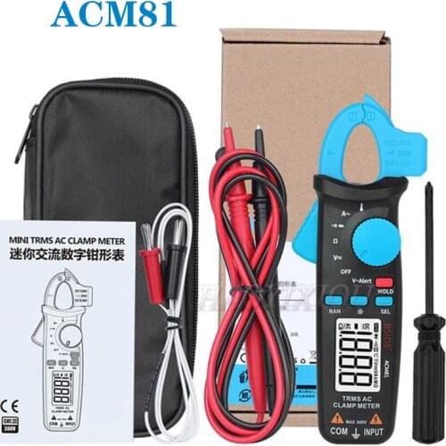 BSIDE ACM81 Digital Clamp Meter Auto-Rang TRMS 1mA Accuracy 200A Current DC AC Multimeter Vol Ohm Diode Temperature NCV Tester