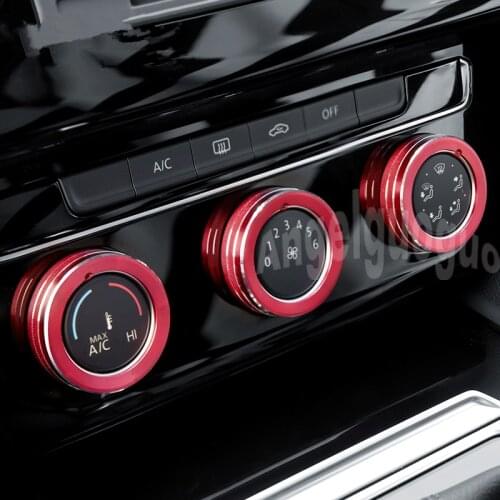 For Volkswagen VW Tiguan L Atlas t-roc FR Passat B8 Variant Golf Air conditioning knob decorative cover car Accessories