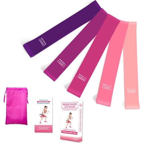 5 Level Resistance Gym Bands Yoga Rubber Crossfit Elastic Band Training Pull Rope Workout Fitness Gym Bands Exercise Equipment