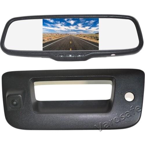 Vardsafe VS482C | Tailgate Reversing Backup Camera + Clip-on Rear View Mirror Monitor for Chevrolet Silverado (2007-2013)