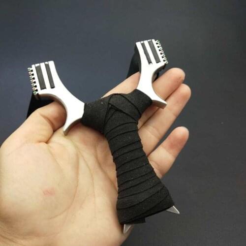 Powerful Catapult TTF Slingshot Hunting Stainless Steel Slingshot Professional Double Layer Flat Rubber Band Catapult for Adult