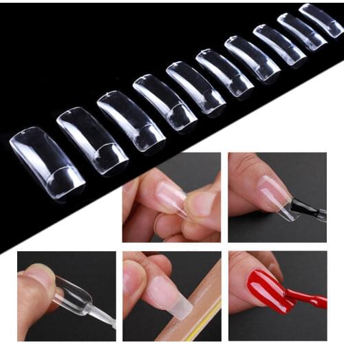 500Pcs False Nails Half Nail Art Tips 10 Sizes French Acrylic Artificial Fake UV Gel Tip Salon Tool High Quality