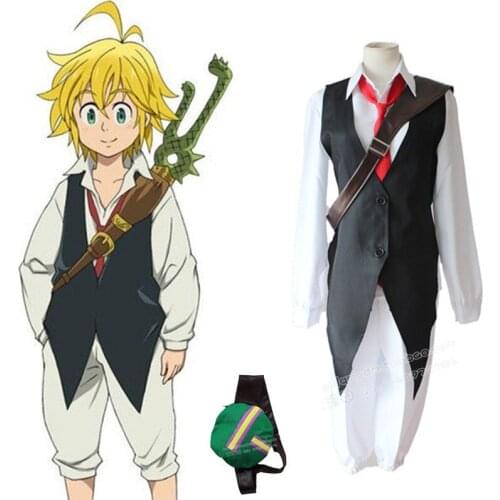 New Anime Seven Deadly Sins Meliodas Cosplay Dragons Sin of Wrath Costume Nanatsu no Taizai Outfit Any Size