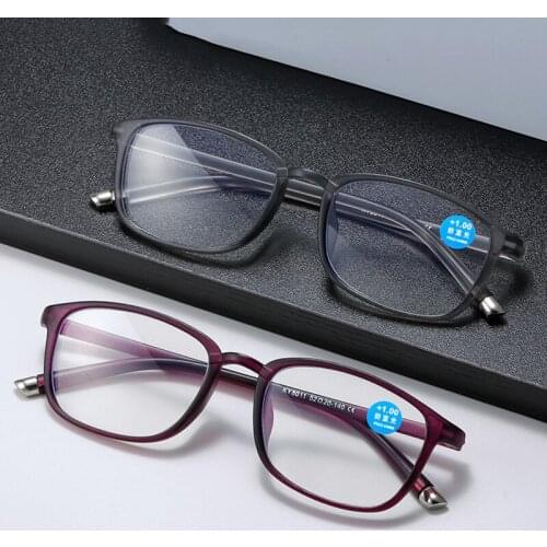 Fashion Men Square Reading Glasses Ultralight Presbyopia Eyeglasses Diopter Magnifier Reader +1.0 +1.50 +2.0 +2.5 +3.0 +3.5 +4.0