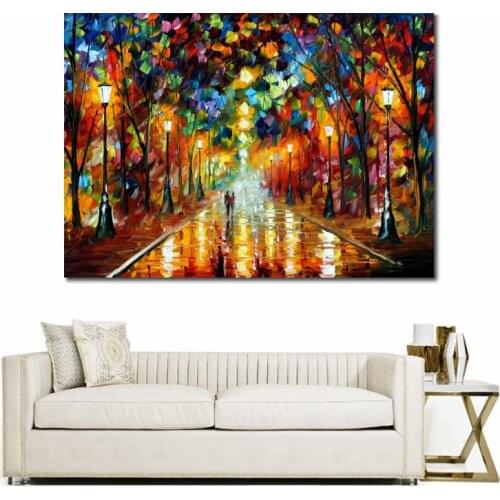 Hand painted Palette knife painting farewell to anger oil on canvas modern art Landscape for room decor