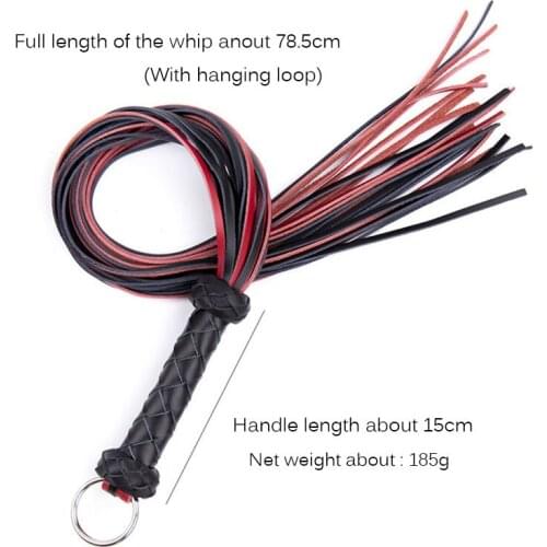 Genuine Leather Whips Fetish Bondage Lash Tools Spanking Paddle BDSM Whip Flogger Erotic Sex Toys For Couples Adult Games