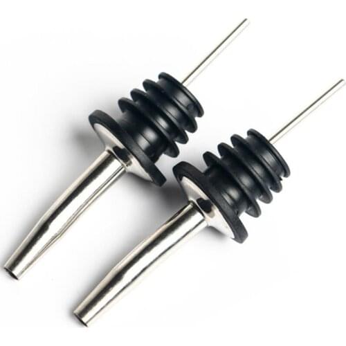 New Stainless Steel Liquor Spirit Pourer Free Flow Wine Bottle Pour Spout Stopper fast shipping LX8571