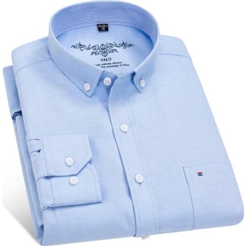 New Arrival Mens Long Sleeve Oxford Shirts Male Casual Soft Comfort Shirts Spring/Autumn Camisa Masculina Social Business Shirt