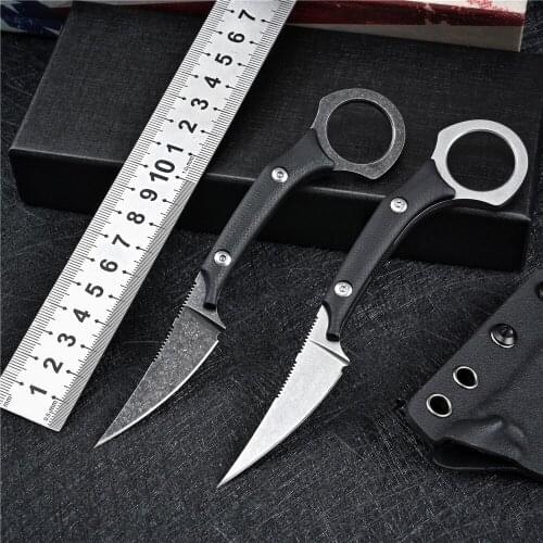 G10 Handle Outdoor Utility Self Defense Weapons Camping Hunting Survival EDC Tool Tactical Military Fixed Blade Knife