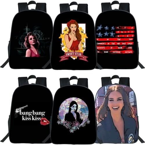Singer Lana Del Rey Backpack Fashion Backpack Zipper Pack Casual Boy Girls Bag Student School Bag Casual Knapsack Mochila