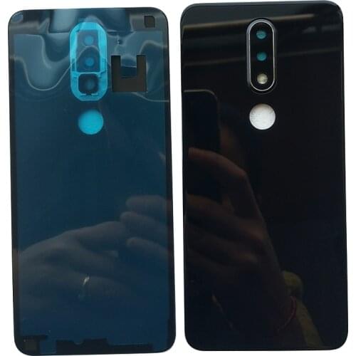 ZUCZUG Original Glass Rear Housing For Nokia X6 6.1 Plus TA-1083 TA-1099 TA-1116 TA-1103 Battery Cover Back Case With Logo