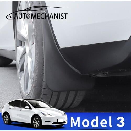 For Tesla Model 3 Exterior Parts Mudguards Carbon Fiber Fender Mud Flaps Splash Guard Mud Protector For Model 3 2021 2020 2019
