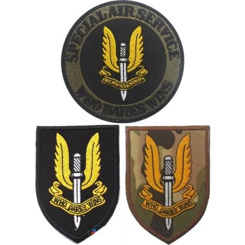 Russian Special Forces Embroidered Exquisite Aviation Service Special British Army Sas Patch Military Brave Wins Fabric Badge