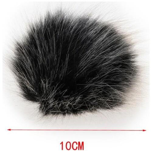 Y1UU 14pcs 10cm Faux Artificial Fur Pom Pom Ball with Elastic Band for DIY Knitting Hat Bag Scarf Accessories