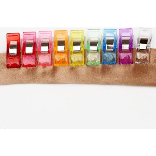 High Quality 20Pcs 27x10x15mm Plastic Clips For Patchwork Fabric Sewing DIY Craft Quilting Clip Wonder Clip Knitting Holder Tool