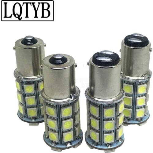 2pcs car LED reversing light 12v flashing brake light highlight car led brake bulb rear fog light car tail light 1157 1156 27SMD