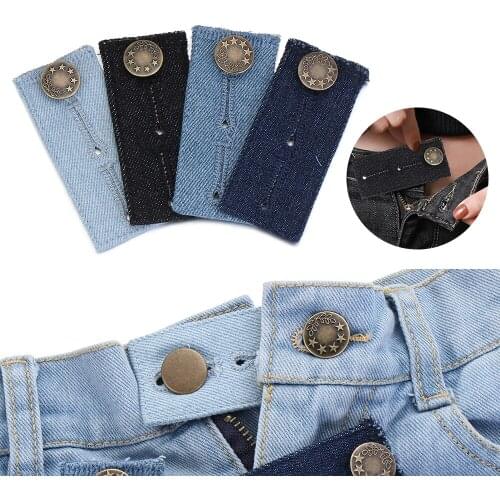 4Pcs Pants Extenders Sew Buttons Adjustable Jeans Waist Extension Snap DIY Denim Unisex Clothes Fastener Sewing Accessories