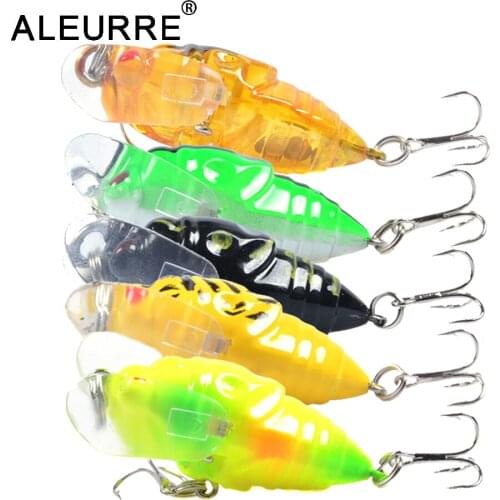 4cm 6g Topwater Baits Hard Cicada Lures With Wing Perch Insect Lure Bait Artificial Bait Fishing Accessorie Tackle Crankbait