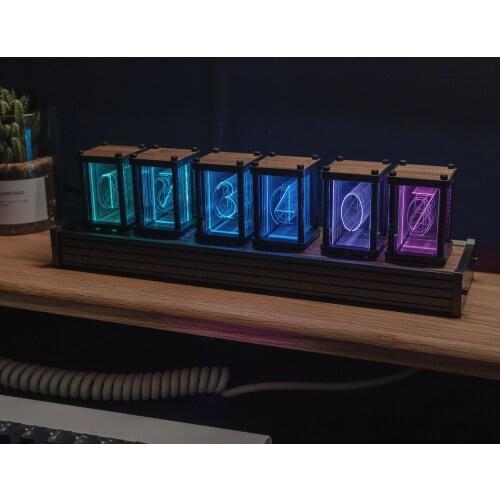 6-Bit Kit Electronic LED Luminous Retro Glows Analog Nixie Tube clock Nixie Clock