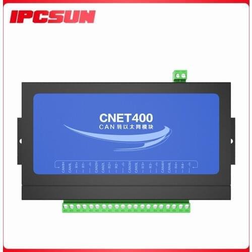 CAN to Ethernet 4 Channels CAN to TCP Ethernet Port to CAN Port 4 Ports RJ45 to CAN Protocol Transparent Transmission Module