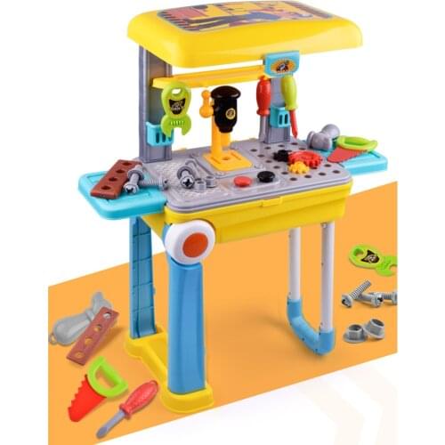 23Pcs/Set Children Boy Toys Plastic Simulation Repair Workbench Kit Pretend Toolbox Folding Suitcase Toys Pretend Play Tool Toys