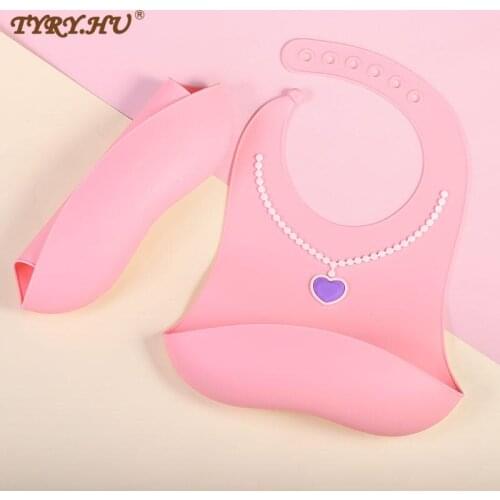 Baby Stuff Waterproof Food grade Silicone Bib Feeding Cartoon Adjustable Bib Soft Comfortable Baby Drool Bib