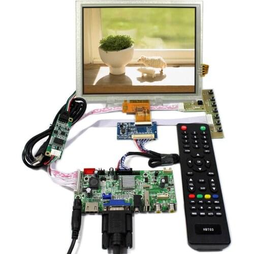 HD MI VGA 2AV Audio USB lcd Controller board 8" 1024x768 LCD EJ080NA-04C with Touch Panel