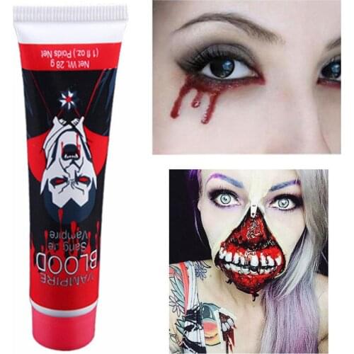 Halloween Fake Blood Simulation Blood Plasma Gel Bleeding Stage Cosplay Makeup Halloween Party Props