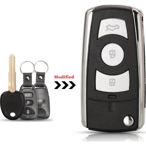 Jingyuqin 3 Buttons Modified Remote Car Key Shell For Hyundai Terracan Elantra Tiburon Matrix Verna For Kia Picanto Rio/Rio5