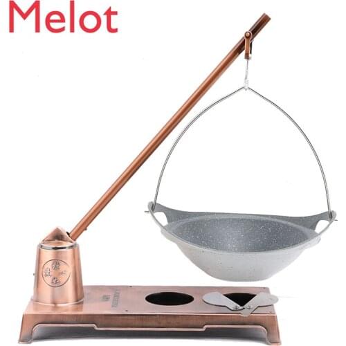 Creative Commercial High-End Crescent Hanging Pot Farm Home Health Special Tableware Solid Alcohol Stove Griddle Pot Hot Pot