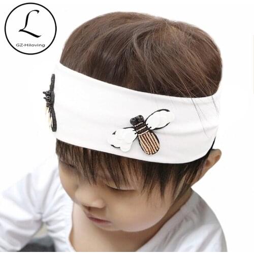 GZHilovingL Soft Girls Kids Elastic Cotton Headbands New Baby Girls Toddler Child Cute Insect Hair band Accessories School Gifts
