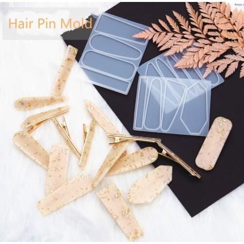 Irregular New Chic Hair Pin Mold Uv Resin Jewelry Supplies Jewelry Making Make Your Own Hairpin Hair Clip UV Resin Mold